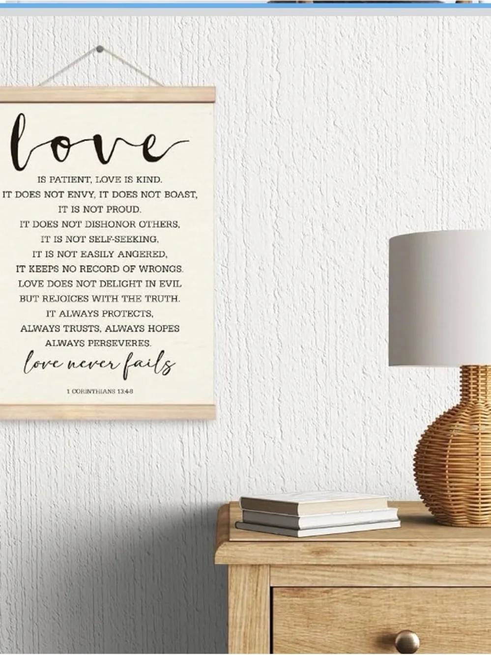 Neutral 'Love' Inspirational Wall Tapestry - Cream & Black